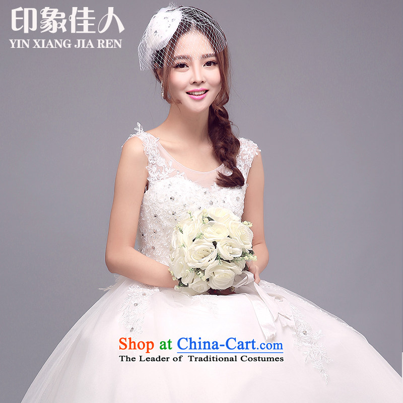 Starring impression wedding dresses autumn 2015 new Korean shoulders bon bon skirt to marry align field shoulder bride wedding XL