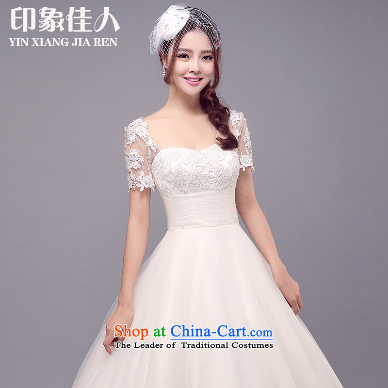 2015 new retro lace the word   shoulders back short-sleeved package cuff wedding band wedding bride main yarn , L, starring impression of autumn Custom , , , shopping on the Internet