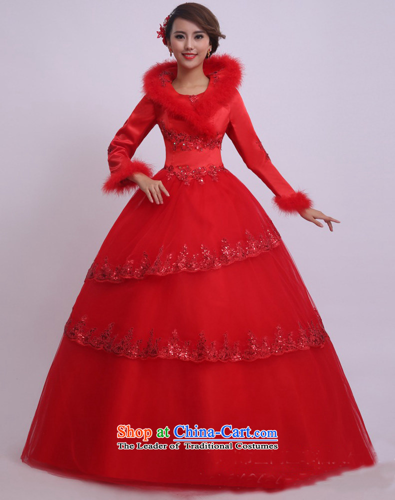 On earlier winter wedding dresses new 2015 gross for a field to align the shoulder long-sleeved thick Sau San video thin bride wedding red S picture, prices, brand platters! The elections are supplied in the national character of distribution, so action, buy now enjoy more preferential! As soon as possible.