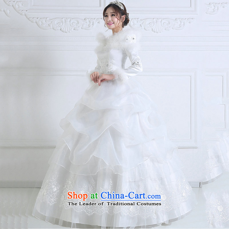 Yet, a winter clothing new Korean sweet princess plus gross cotton for long-sleeved winter, Bridal Suite 1092 White + 3-Piece Set , L, yet a , , , shopping on the Internet