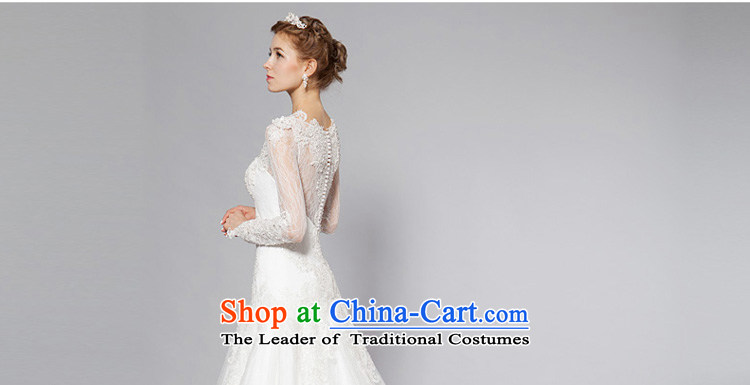 2015 Autumn and winter new long-sleeved bride wedding dresses long tail palace package shoulder personality retro custom   40151062 Sau San white tailored for not returning the Do not change the picture, prices, brand platters! The elections are supplied in the national character of distribution, so action, buy now enjoy more preferential! As soon as possible.