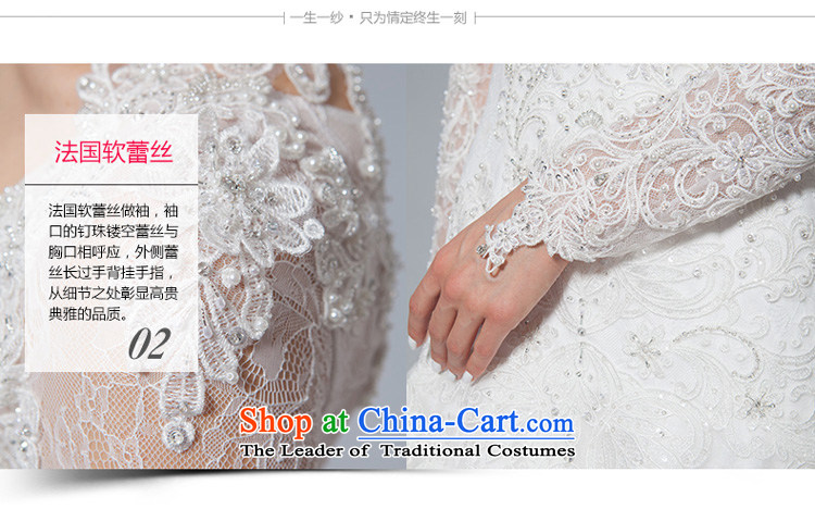 2015 Autumn and winter new long-sleeved bride wedding dresses long tail palace package shoulder personality retro custom   40151062 Sau San white tailored for not returning the Do not change the picture, prices, brand platters! The elections are supplied in the national character of distribution, so action, buy now enjoy more preferential! As soon as possible.