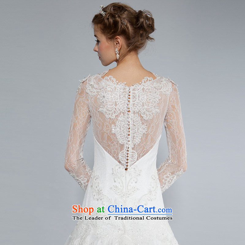 2015 Autumn and winter new long-sleeved bride wedding dresses long tail palace package shoulder personality retro custom   40151062 Sau San white tailored for not returning the switch does not, a Lifetime yarn , , , shopping on the Internet