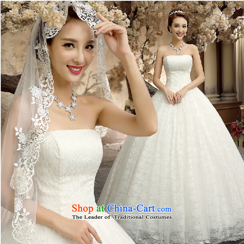 Wedding dresses new 2015 is simple and stylish Asian layout and align to bind the bride chest with lace large wedding white made size do not return not switch to love, Su-lan , , , shopping on the Internet