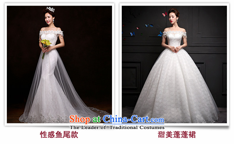 As the Korean version of 2015 on the new word shoulder and chest tail lace align to Sau San crowsfoot code wedding dresses white streaks in the size is not a replacement for a picture, prices, brand platters! The elections are supplied in the national character of distribution, so action, buy now enjoy more preferential! As soon as possible.