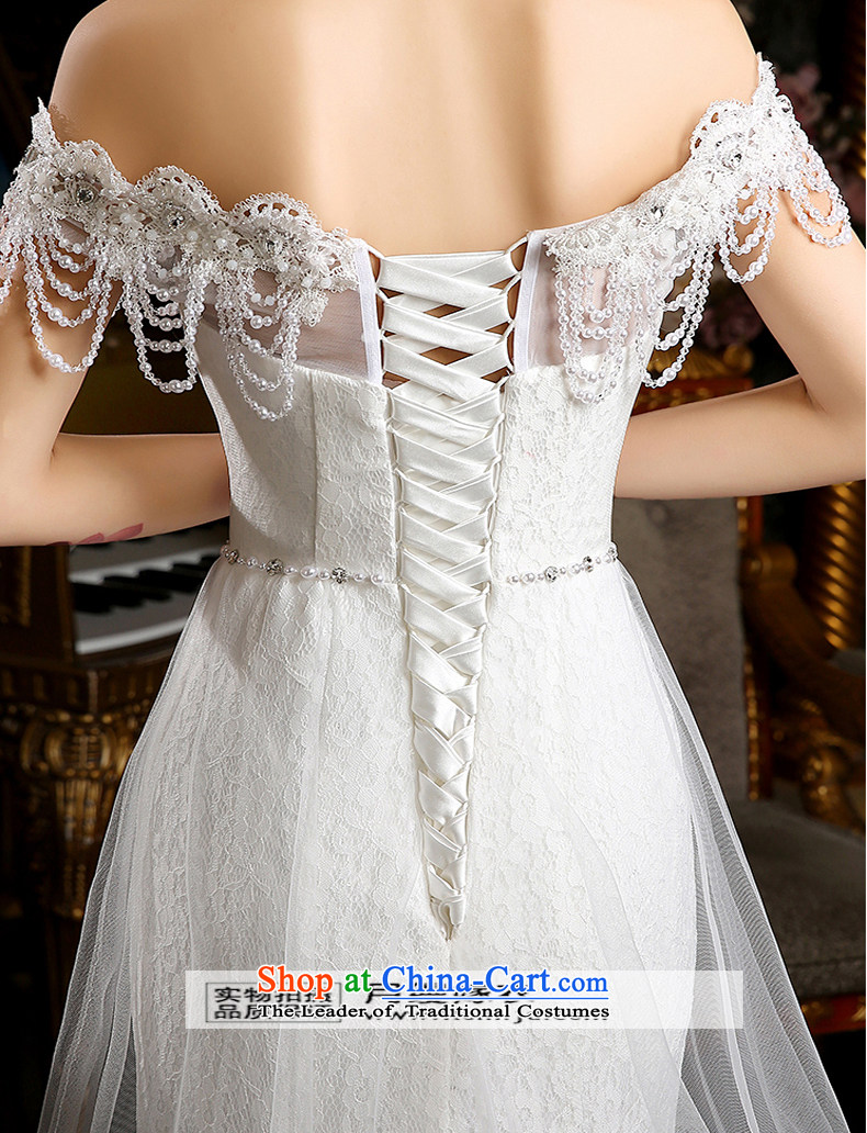 As the Korean version of 2015 on the new word shoulder and chest tail lace align to Sau San crowsfoot code wedding dresses white streaks in the size is not a replacement for a picture, prices, brand platters! The elections are supplied in the national character of distribution, so action, buy now enjoy more preferential! As soon as possible.