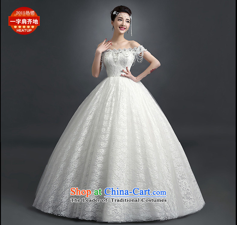 As the Korean version of 2015 on the new word shoulder and chest tail lace align to Sau San crowsfoot code wedding dresses white streaks in the size is not a replacement for a picture, prices, brand platters! The elections are supplied in the national character of distribution, so action, buy now enjoy more preferential! As soon as possible.