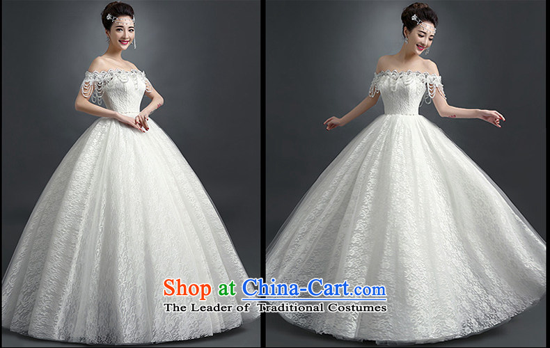 As the Korean version of 2015 on the new word shoulder and chest tail lace align to Sau San crowsfoot code wedding dresses white streaks in the size is not a replacement for a picture, prices, brand platters! The elections are supplied in the national character of distribution, so action, buy now enjoy more preferential! As soon as possible.