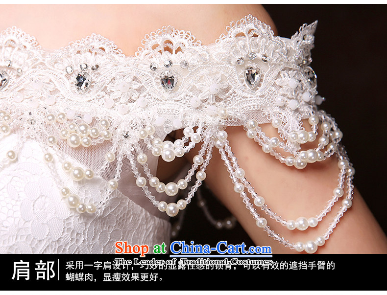 As the Korean version of 2015 on the new word shoulder and chest tail lace align to Sau San crowsfoot code wedding dresses white streaks in the size is not a replacement for a picture, prices, brand platters! The elections are supplied in the national character of distribution, so action, buy now enjoy more preferential! As soon as possible.