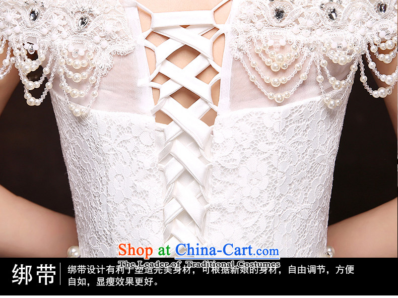 As the Korean version of 2015 on the new word shoulder and chest tail lace align to Sau San crowsfoot code wedding dresses white streaks in the size is not a replacement for a picture, prices, brand platters! The elections are supplied in the national character of distribution, so action, buy now enjoy more preferential! As soon as possible.