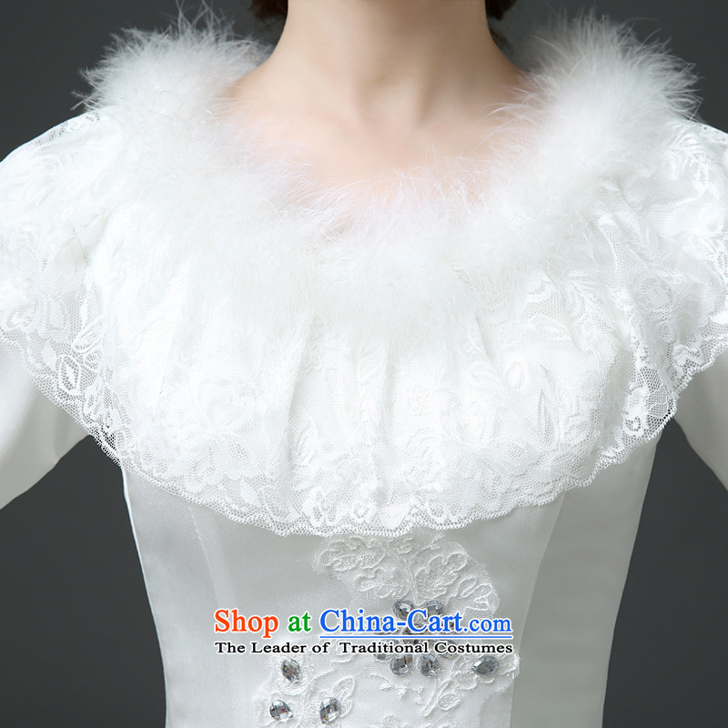 In 2015 winter new friends bride wedding winter of long-sleeved thick wedding Korean version thin winter wedding dresses quality assurance M code 2 feet of the waist-yi (LANYI) , , , shopping on the Internet