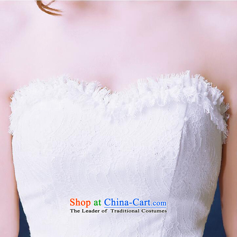 The following new paragraph on 2015 front stub long after small trailing wedding sweet anointed chest princess bon bon dress small short skirt White XL, risk, , , , shopping on the Internet