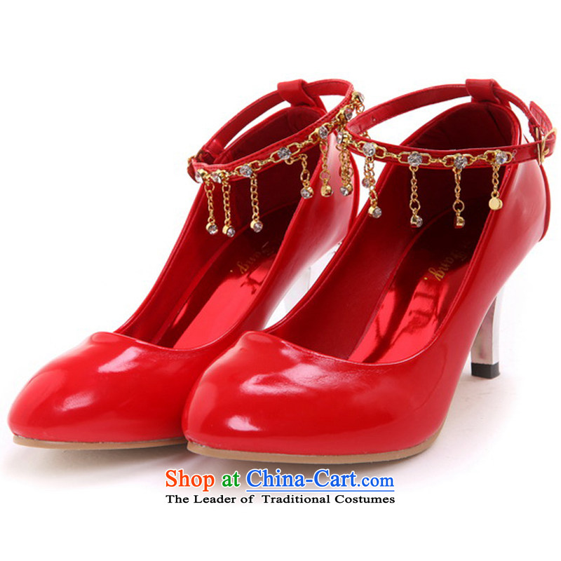 Rain-sang Yi New marriages shoes bridesmaid Shoes Show shoes Dance Shoe multi-color options the the high-heel shoes XZ067 red 37, rain-sang Yi shopping on the Internet has been pressed.