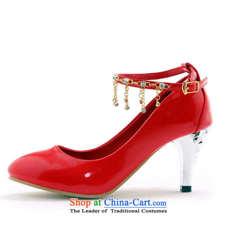 Rain-sang Yi New marriages shoes bridesmaid Shoes Show shoes Dance Shoe multi-color options the the high-heel shoes XZ067 red 37, rain-sang Yi shopping on the Internet has been pressed.