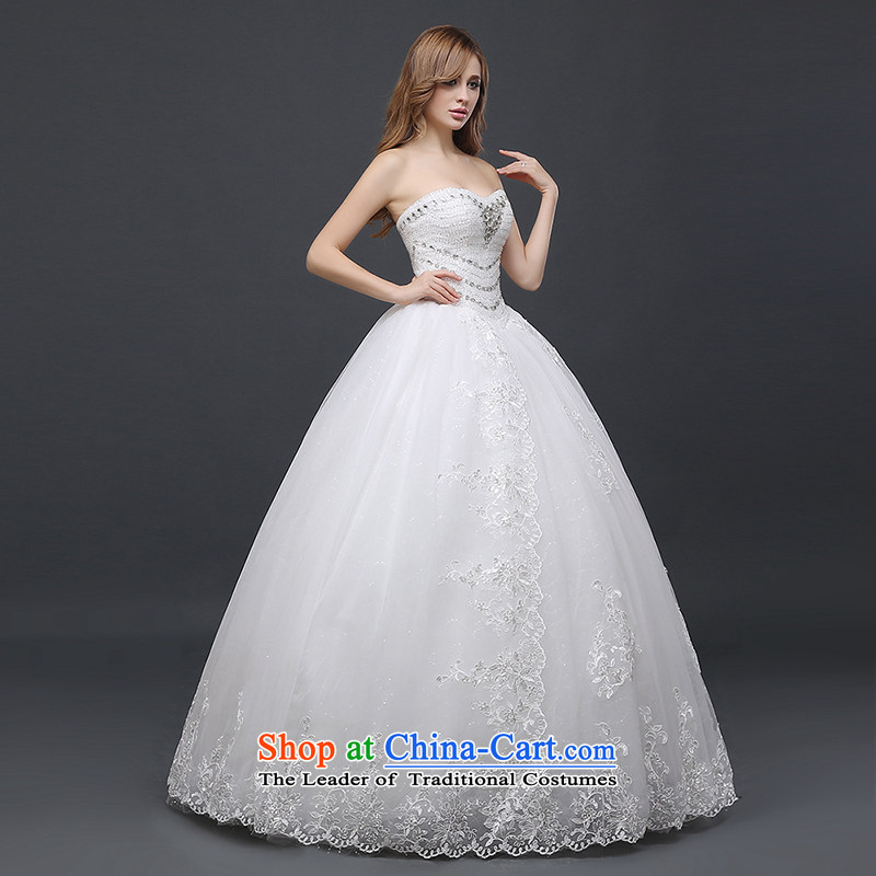 Rain-sang yi 2015 winter new bride wedding dress upscale anointed chest Korean large graphics thin lace diamond wedding HS940 White XL, rain-sang Yi shopping on the Internet has been pressed.