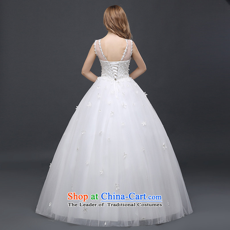Rain-sang yi 2015 winter new marriages shoulders dress code version of large Korean video thin white wedding straps and sexy decals HS939 white L, rain-sang Yi shopping on the Internet has been pressed.
