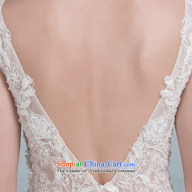 No star Lee wedding dresses new lace Korean back to align the Sau San White 6 yards, HOC , , , shopping on the Internet