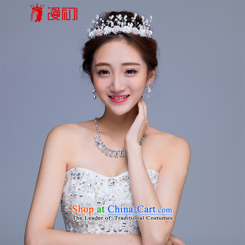 In the early 2015 new man married jewelry crown earrings necklace set bridal jewelry wedding accessories crown earrings necklace kit, spilling the early shopping on the Internet has been pressed.