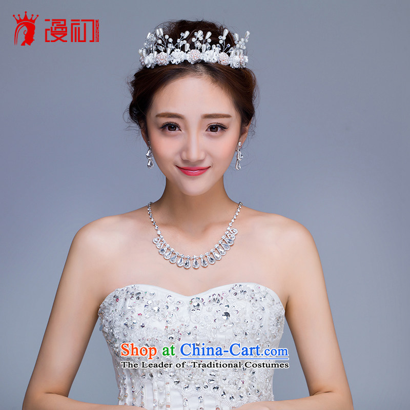In the early 2015 new man married jewelry crown earrings necklace set bridal jewelry wedding accessories crown earrings necklace kit, spilling the early shopping on the Internet has been pressed.