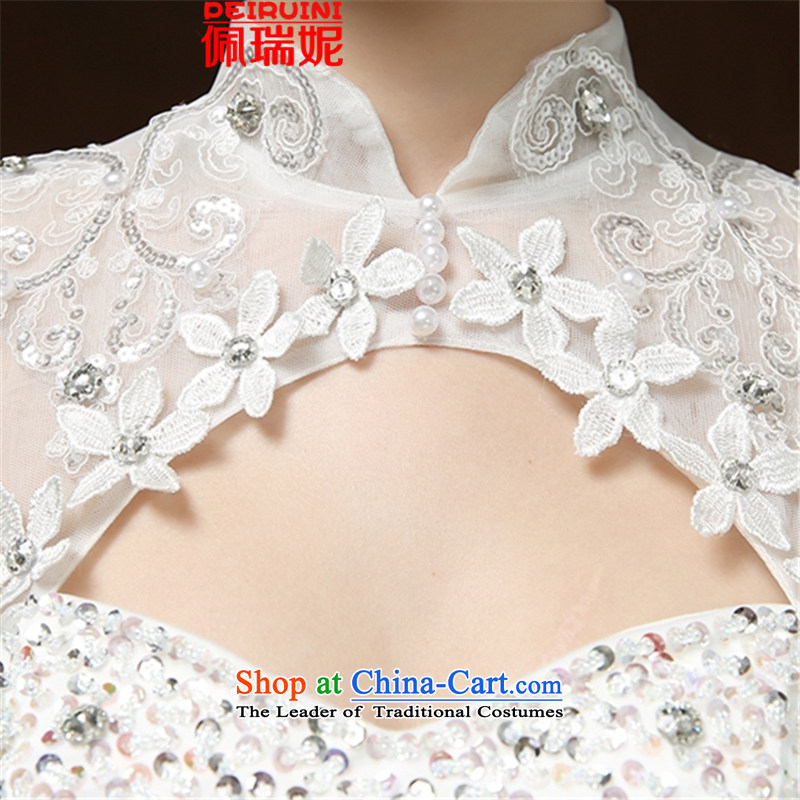 Pei, Connie New 2015 simple graphics thin to align the collar Chinese shoulders wedding dresses , PEI, white winter ni (PEIRUINI) , , , shopping on the Internet