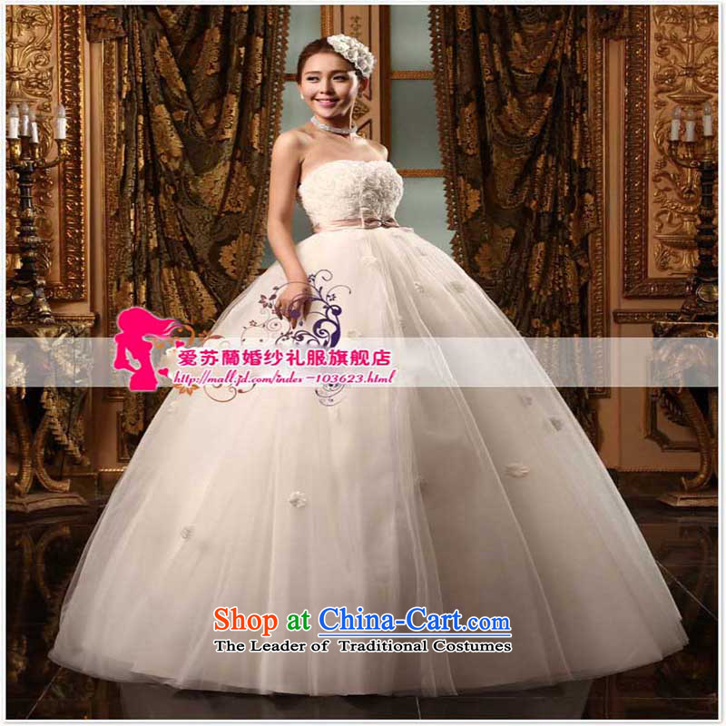 The new Korean Wedding Top Loin of large wedding pregnant woman can wear wedding upscale princess wedding White M love Su-lan , , , shopping on the Internet