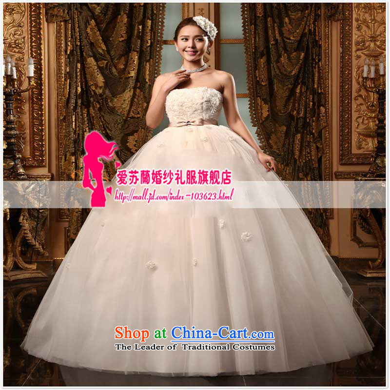 The new Korean Wedding Top Loin of large wedding pregnant woman can wear wedding upscale princess wedding White M love Su-lan , , , shopping on the Internet