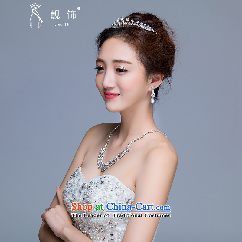 The new 2015 International Friendship marriage jewelry bride crown necklace earrings kit wedding dresses accessories crown earrings necklace kit, talks trim (JINGSHI) , , , shopping on the Internet