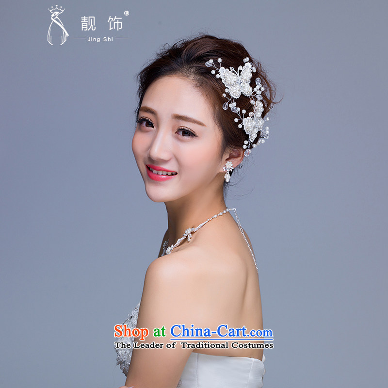The new 2015 International Friendship marriage jewelry and ornaments butterfly necklace earrings package manually bride jewelry crown earrings necklace kit, talks trim (JINGSHI) , , , shopping on the Internet