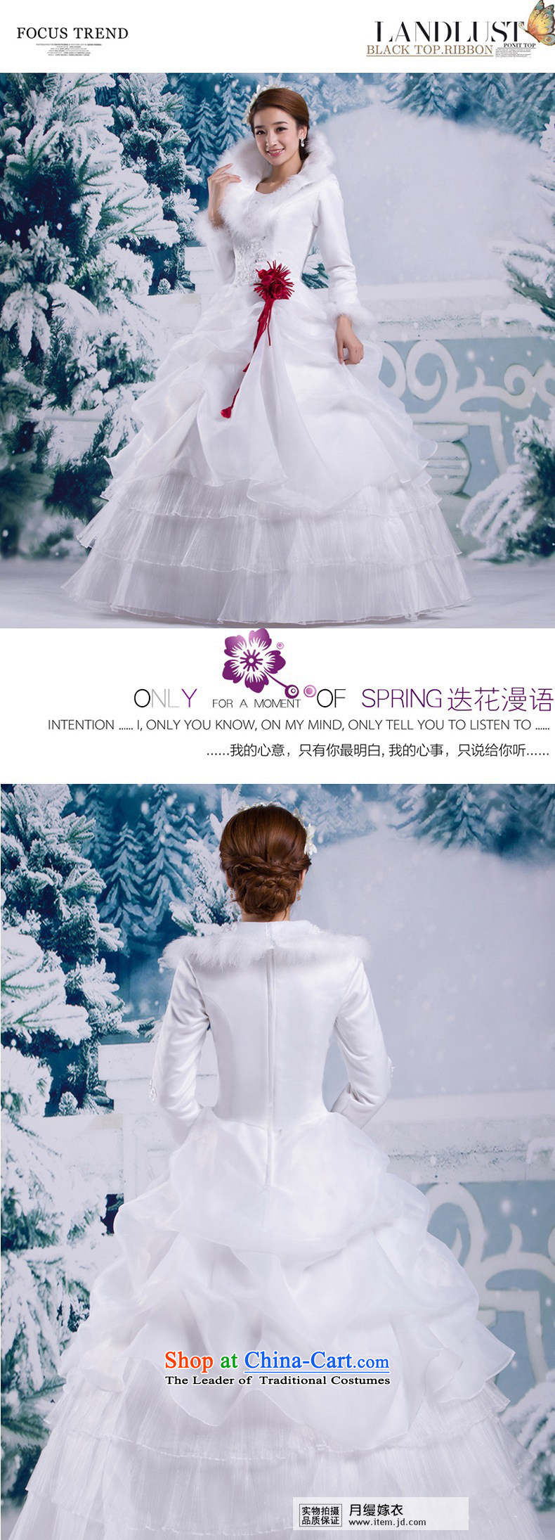 As wedding dresses, 2015 New Korean winter with the cuffs shoulders to align the bride Sau San video thin white wedding made no allowance picture size, prices, brand platters! The elections are supplied in the national character of distribution, so action, buy now enjoy more preferential! As soon as possible.