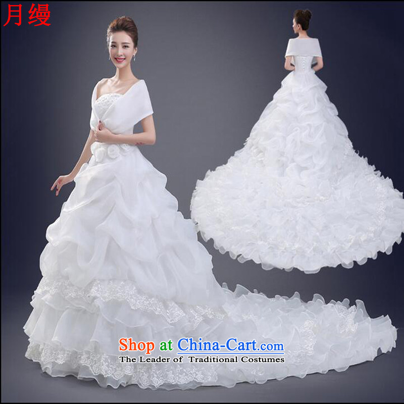 The following new paragraph on 2015 wedding package version won thin waist straps so shoulder to align the princess dress of autumn and winter white, white streaks on risk has been pressed XL, online shopping