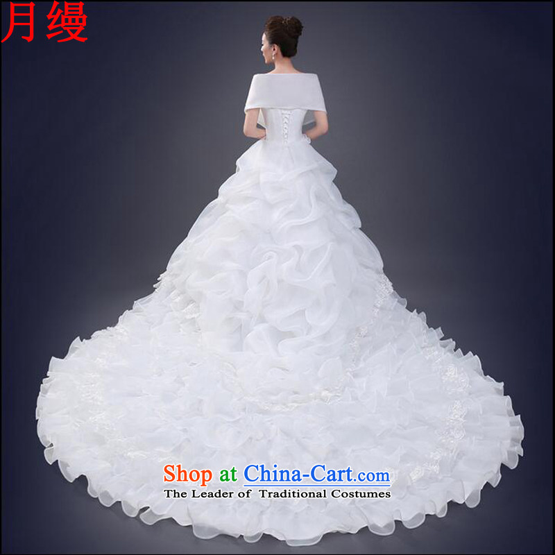 The following new paragraph on 2015 wedding package version won thin waist straps so shoulder to align the princess dress of autumn and winter white, white streaks on risk has been pressed XL, online shopping