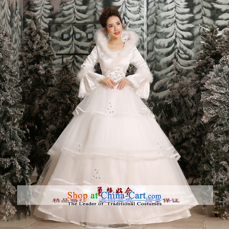 Yong-yeon and 2015 New winter to align the thick bon bon skirt wedding marriages long-sleeved plus cotton wedding made no size white returning picture, prices, brand platters! The elections are supplied in the national character of distribution, so action, buy now enjoy more preferential! As soon as possible.