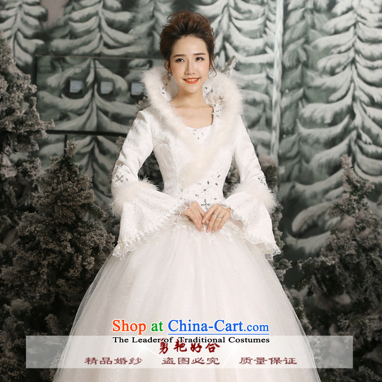 Yong-yeon close alignment with the new 2015 wedding dresses Korean lace collar stylish large graphics thin bride winter wedding white cotton made no allowance picture size, prices, brand platters! The elections are supplied in the national character of distribution, so action, buy now enjoy more preferential! As soon as possible.