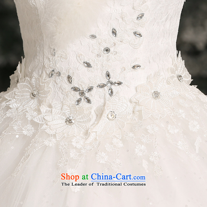 Yong-yeon close alignment with the new 2015 wedding dresses Korean lace collar stylish large graphics thin bride winter wedding white cotton made no refunds or exchanges, Yong Size Yim Close shopping on the Internet has been pressed.