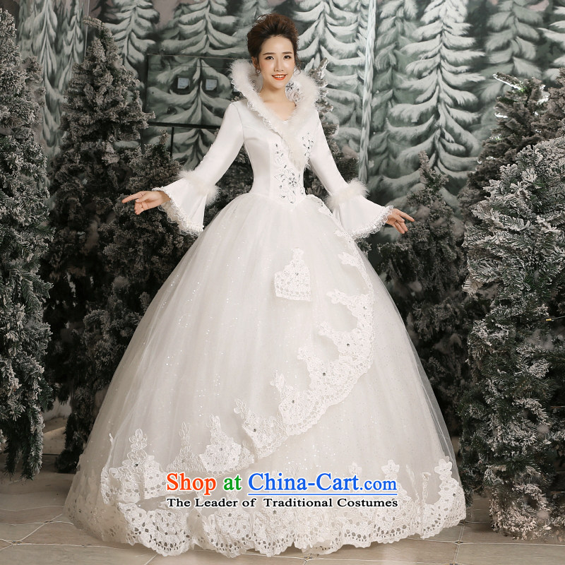 Yong-yeon and 2015 New Korea long-sleeved Pullover alignment to larger bride Wedding Car ancient flower collar autumn and winter, white-made no refunds or exchanges, Yong Size Yim Close shopping on the Internet has been pressed.