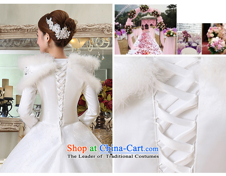 2015 new marriages of autumn and winter stylish Korean word to align the shoulder of long-sleeved wedding dresses thick winter clothing made of white XXXL does not allow for pictures, prices, brand platters! The elections are supplied in the national character of distribution, so action, buy now enjoy more preferential! As soon as possible.