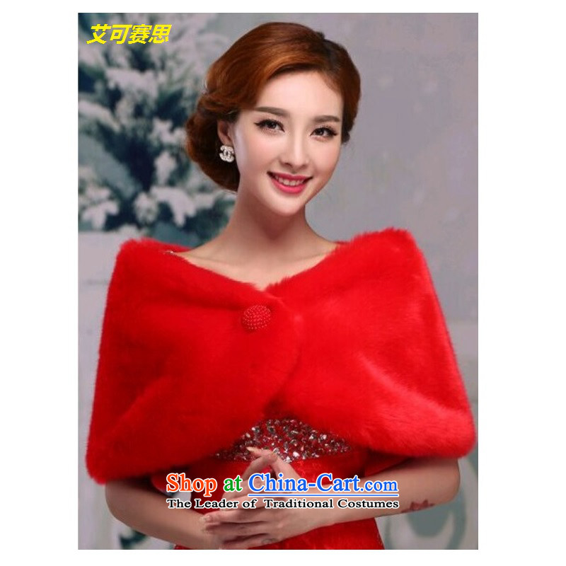 Hiv can be second Red Shawl bride autumn and winter married women, rabbit wool female white cape winter thick warm white wedding dresses, HIV can match cisco , , , shopping on the Internet