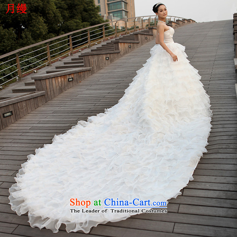 As wedding dresses, 2015 New autumn and winter married long tail Korean style reminiscent of the Sau San video thin wiping the chest to align the large white to make no refunds or exchanges, on size as , , , shopping on the Internet