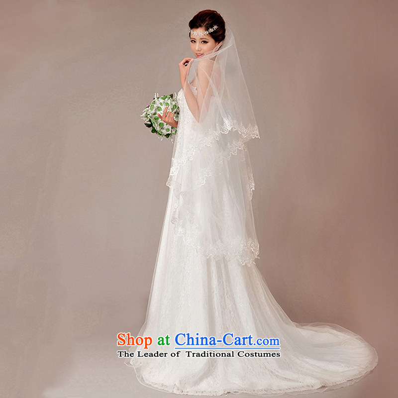 On the following new autumn and winter lace Korean version 2015 new crowsfoot large tail and chest straps bride wedding dresses on risk has been pressed, L, white shopping on the Internet