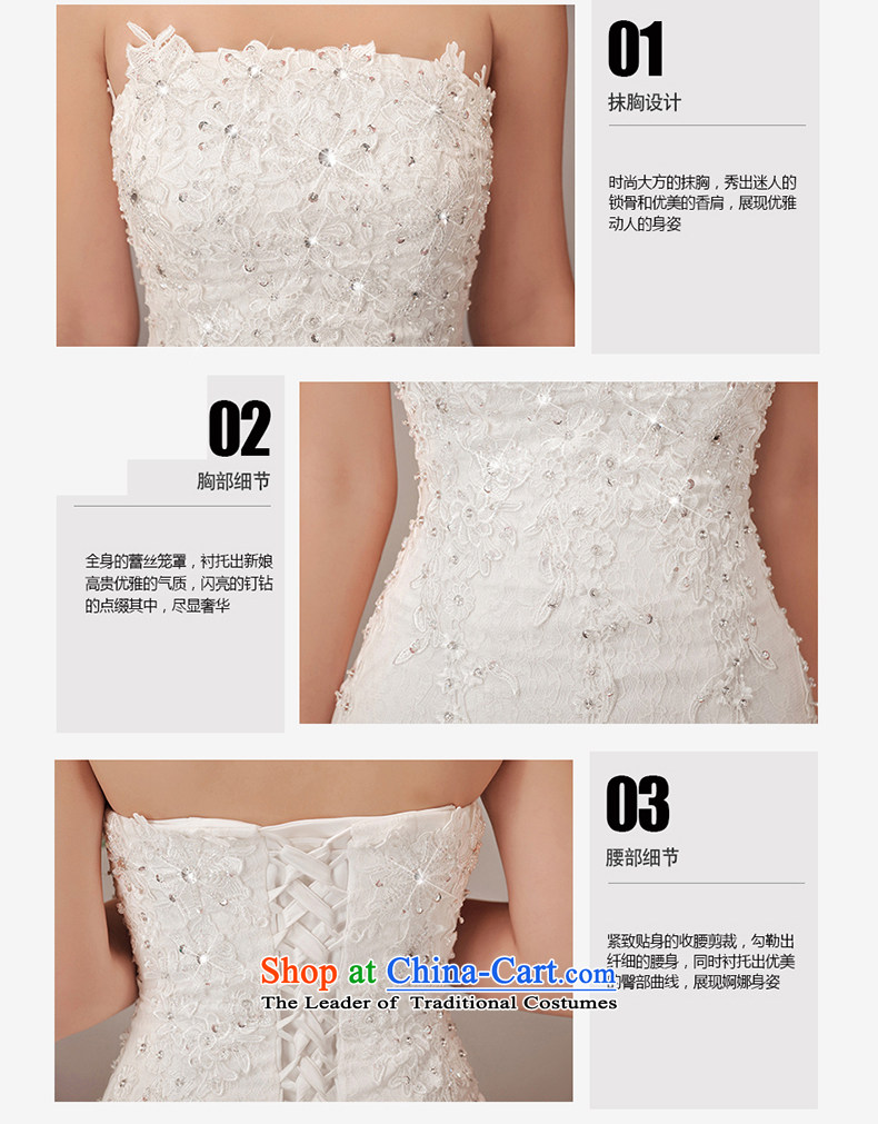 On the following new autumn and winter lace Korean version 2015 new crowsfoot large tail and chest straps bride wedding dresses made no size white returning picture, prices, brand platters! The elections are supplied in the national character of distribution, so action, buy now enjoy more preferential! As soon as possible.