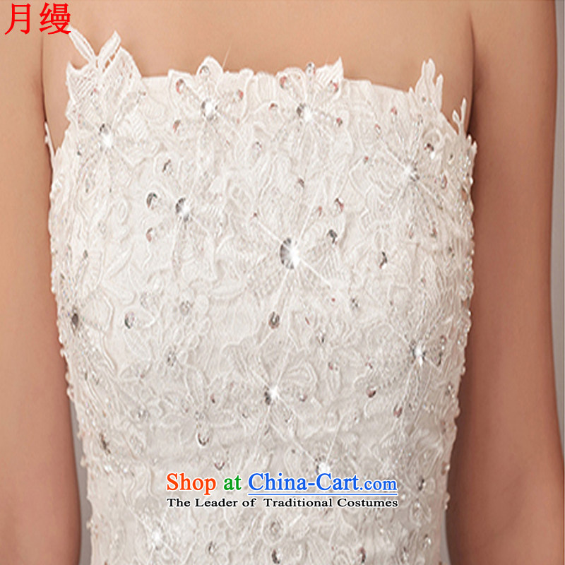 On the following new autumn and winter lace Korean version 2015 new crowsfoot large tail and chest straps bride wedding dresses made no size white, on risk returning shopping on the Internet has been pressed.
