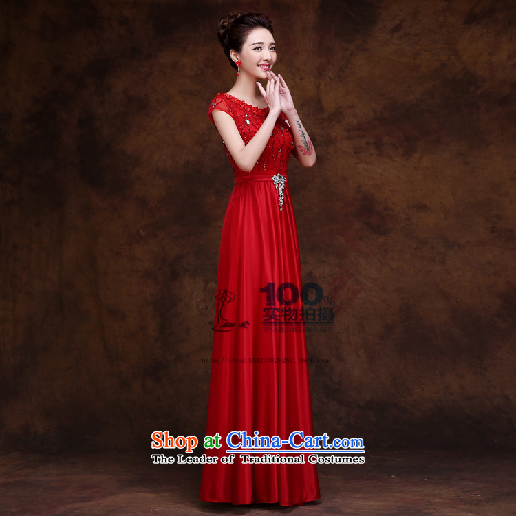 2015 new dresses red door marriages bows service banquet evening dresses long shoulders in spring and summer red XXL picture, prices, brand platters! The elections are supplied in the national character of distribution, so action, buy now enjoy more preferential! As soon as possible.