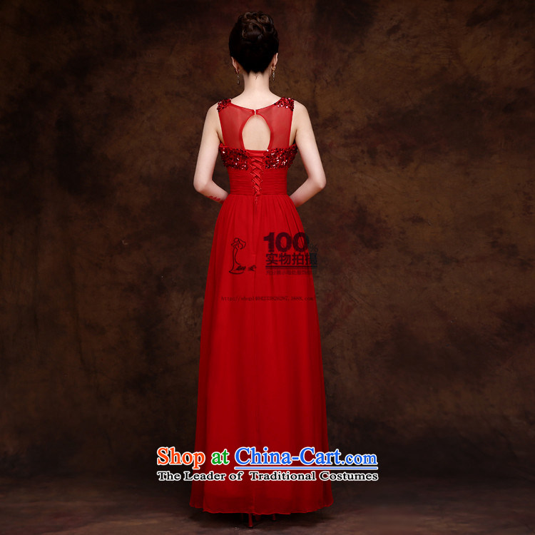 2015 new stylish evening dresses red damask long diamond shoulders dinner dress Show Services Red XS picture, prices, brand platters! The elections are supplied in the national character of distribution, so action, buy now enjoy more preferential! As soon as possible.