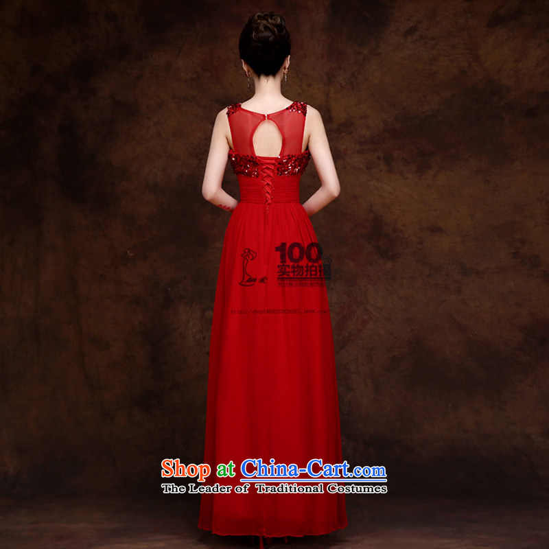 2015 new stylish evening dresses red damask long diamond shoulders dinner dress show red Xs, Charlene Choi spirit of service (yanling) , , , shopping on the Internet