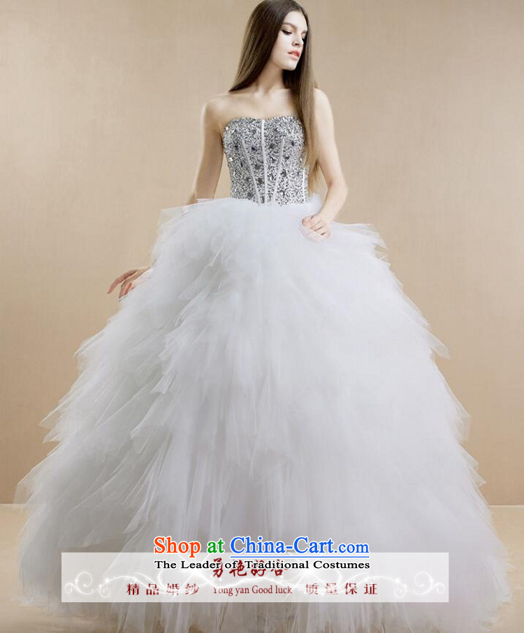 Yong-yeon and 2015 NEW STYLISH diamond wiping the chest type long tail feathers of the brides dress to court straps wedding White M pictures, prices, brand platters! The elections are supplied in the national character of distribution, so action, buy now enjoy more preferential! As soon as possible.