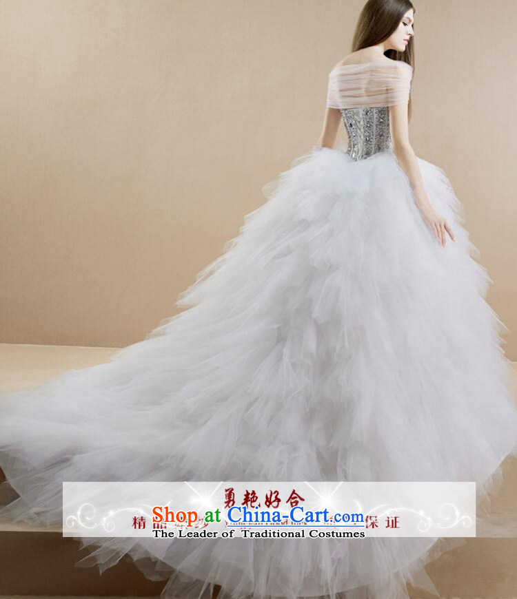 Yong-yeon and 2015 NEW STYLISH diamond wiping the chest type long tail feathers of the brides dress to court straps wedding White M pictures, prices, brand platters! The elections are supplied in the national character of distribution, so action, buy now enjoy more preferential! As soon as possible.