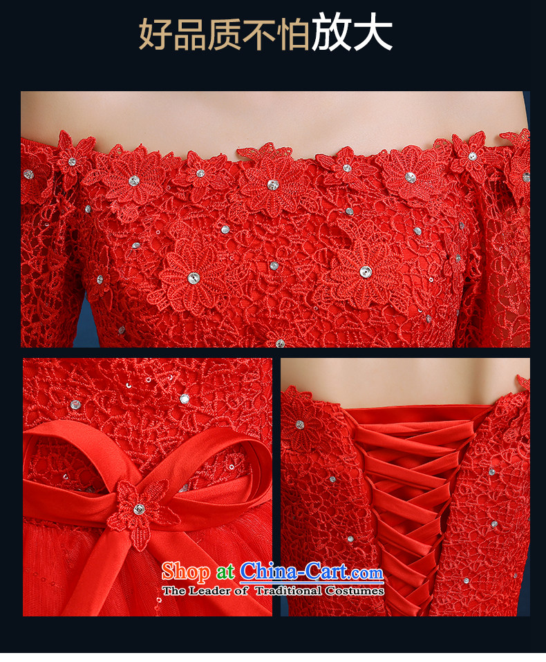 Rain Coat 2015 winter marriage is the new word in the Korean shoulder cuff lace big red code graphics thin bridal dresses wedding HS896 bows red XL Photo, prices, brand platters! The elections are supplied in the national character of distribution, so action, buy now enjoy more preferential! As soon as possible.