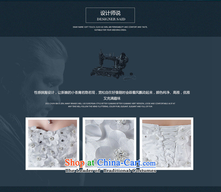 Beverly Ting wedding dresses 2015 winter new wiping the long tail chest wedding bride Korean style to align the petals lace thin white to align the video, picture, prices, L brand platters! The elections are supplied in the national character of distribution, so action, buy now enjoy more preferential! As soon as possible.