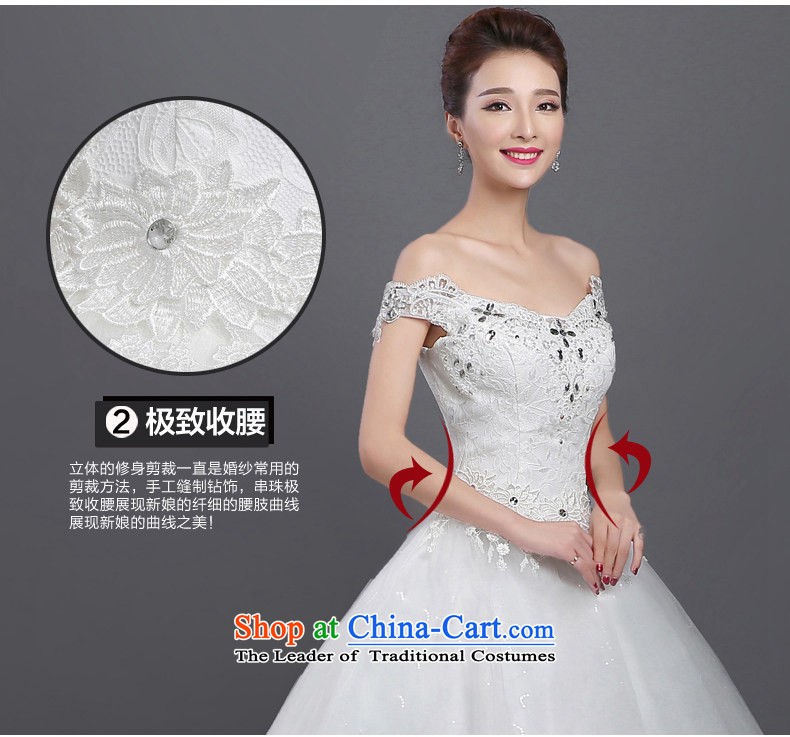 2015 new upscale wedding dress bride first field shoulder wedding marriage pregnant women large thin align graphics to wedding pictures, white L winter price, brand platters! The elections are supplied in the national character of distribution, so action, buy now enjoy more preferential! As soon as possible.
