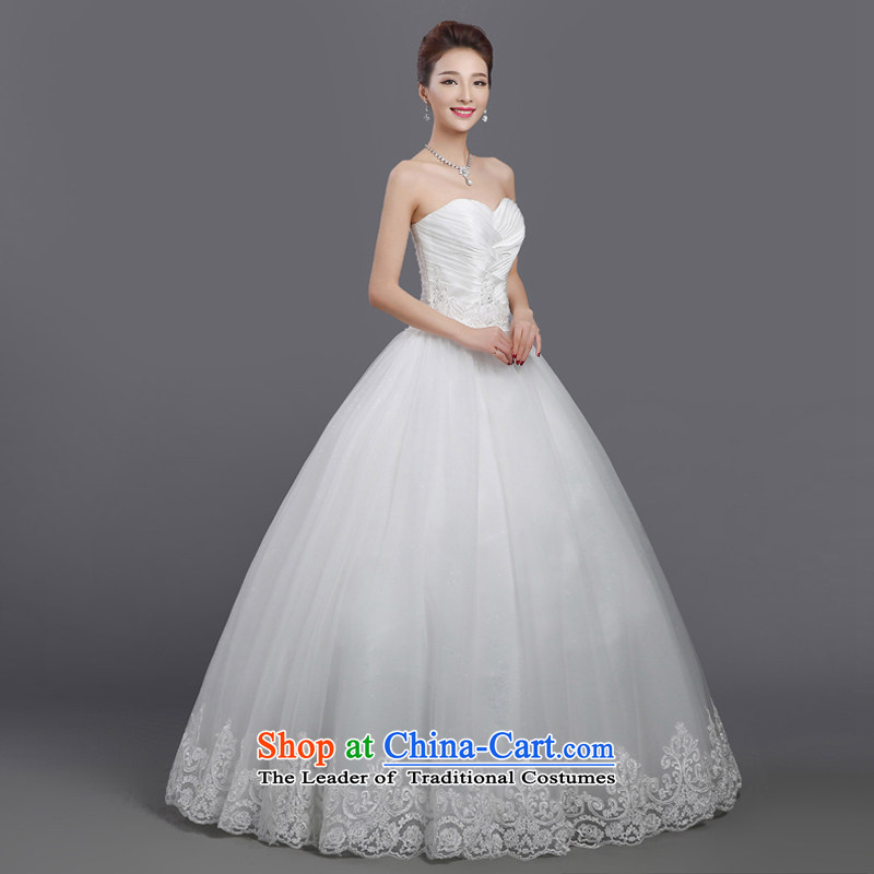 2015 new anointed chest long tail Korean large Sau San video thin marriages wedding dresses , L, in accordance with the white summer winter clothes varies with the , , , shopping on the Internet